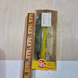 South Bend Bass-Oreno 973 FF Vintage Fishing Lure Frog Pattern with Original Box